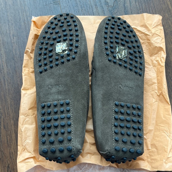 NIB Quince 100%Suede Driving Loafers/Medium Brown - size 8 - Picture 5 of 11